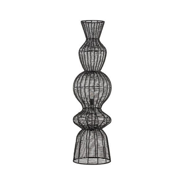 Матово черно въжена подова лампа (височина 136 cm) Breena – Nova Luce