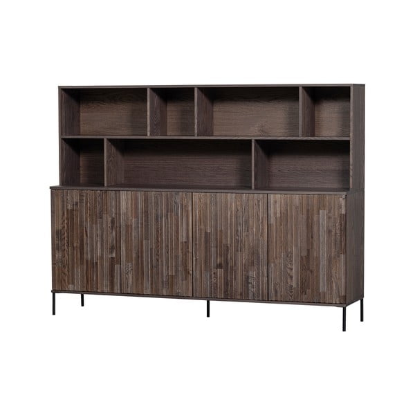 Кафява библиотека от декор от ясен 200x150x44 cm Gravure – WOOOD-image-3