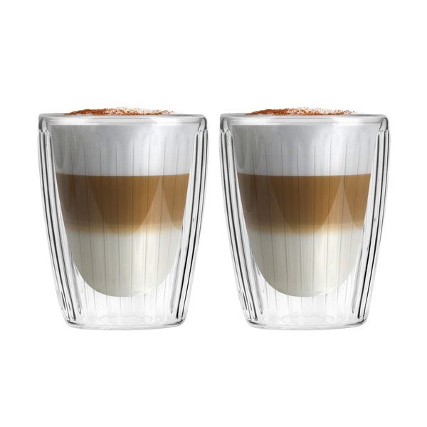 Стъклени чаши в комплект 2 бр. за капучино 250 ml Livio Duo – Vialli Design
