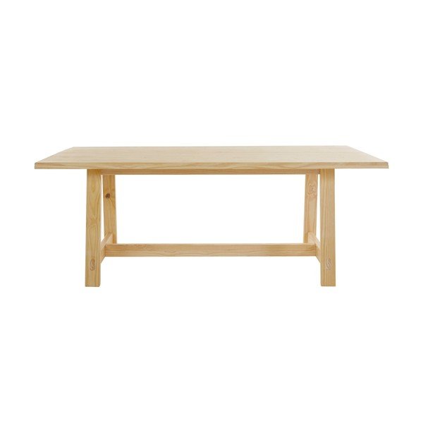 Трапезна маса от масивен бор в естествен цвят 100x200 cm Derby – Støraa