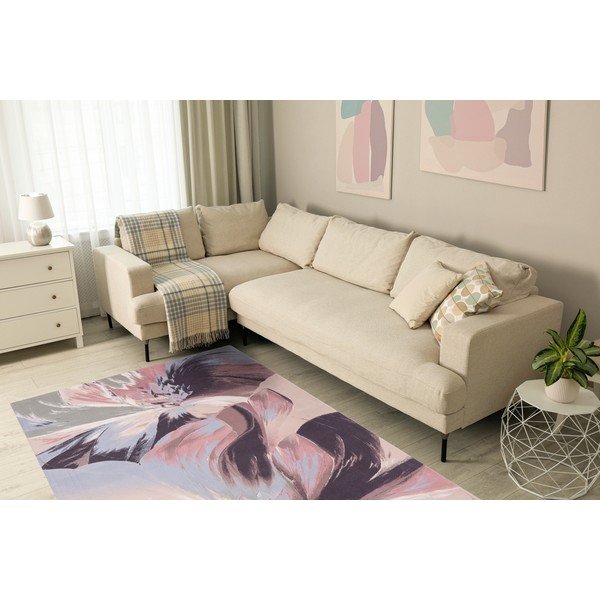 Розов вълнен килим 200x300 cm Anyl - Agnella-image-2