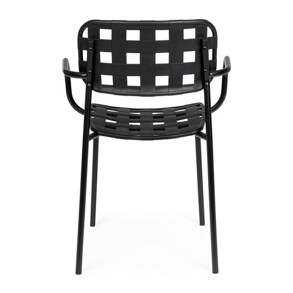 Черни градински столове в комплект от 4 бр. метални Clover   – Bizzotto-image-4
