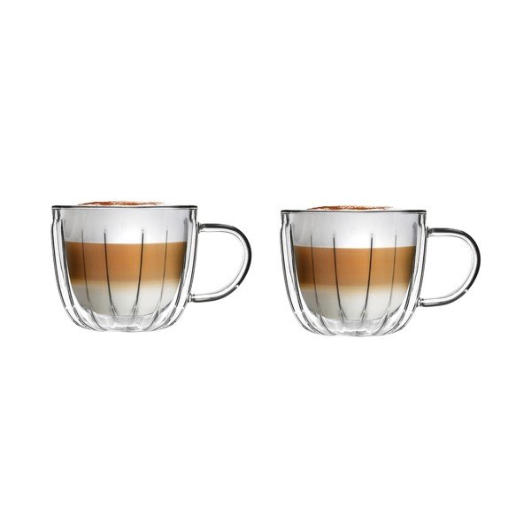 Стъклени чаши в комплект 2 бр. за капучино 350 ml Tulip – Vialli Design
