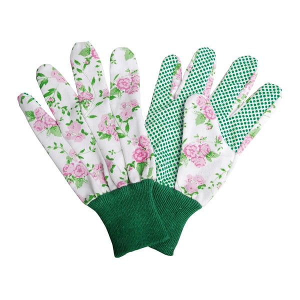 Bílé zahradnické rukavice Esschert Design Plaque