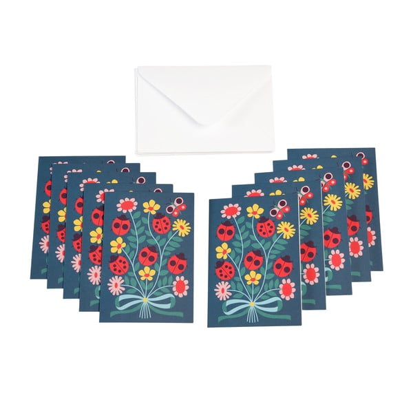 Пощенски картички в комплект от 10 броя Ladybird - Rex London-image-1