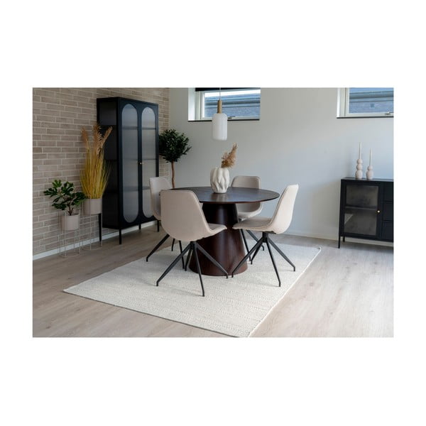 Кръгла маса за хранене с плот от орехово дърво ø 120 cm Bolton - House Nordic-image-3