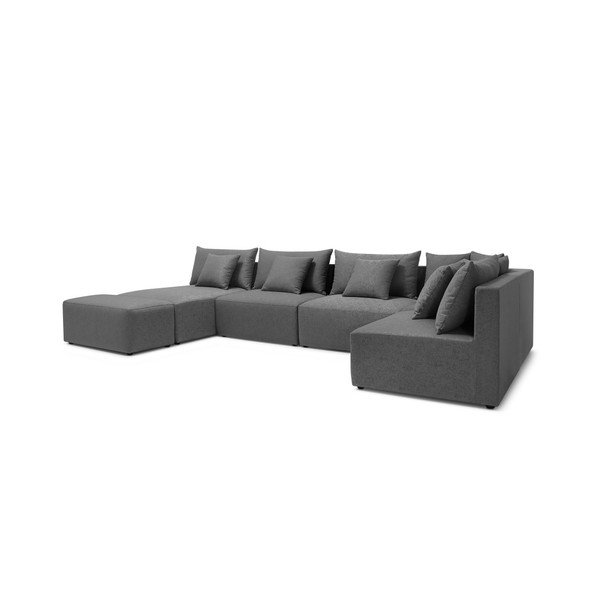 Сив модулен диван Metis - Bobochic Paris-image-1