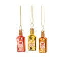 Стъклени ръчно изработени коледни украси в комплект от 3 бр. ø 3 cm Gin Bottle – Sass & Belle