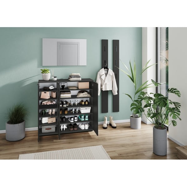 Антрацитна етажерка за обувки Stanton - Germania-image-4