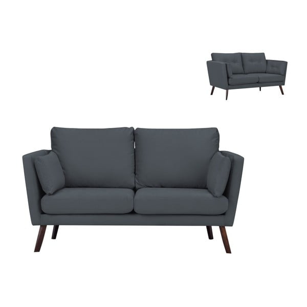 Tmavě šedá 2místná pohovka Mazzini Sofas Elena-image-1