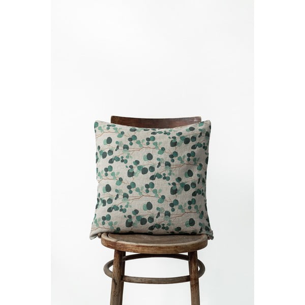 Ленена калъфка за възглавница Natural Eucalyptus, 50 x 50 cm - Linen Tales-image-1