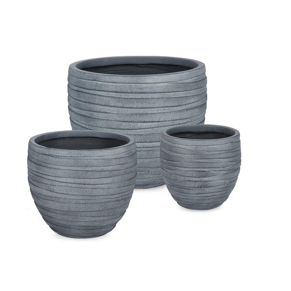 Комплект саксии 3 бр. ø 46 cm Strips – Bizzotto