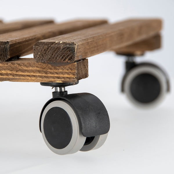 Кафява дървена подвижна подложка за саксии , 29 x 29 cm - Esschert Design-image-1