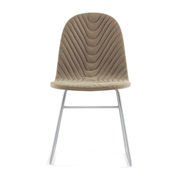 Béžová židle s kovovými nohami Iker Mannequin V Wave