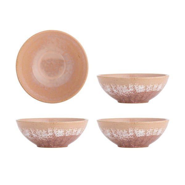 Глинени купички в комплект от 4 бр. в цвят сьомга 890 ml Darlene – Bloomingville