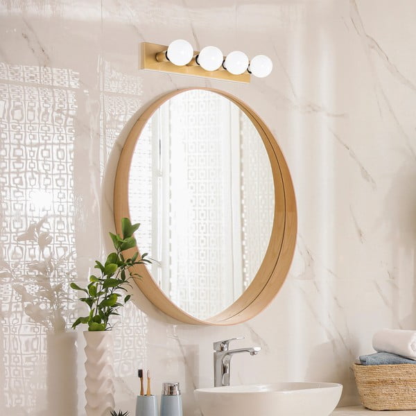 Стенна лампа в златист цвят Mirro – Opviq lights-image-3