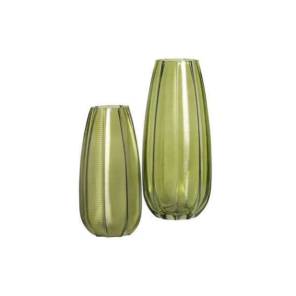 Зелена стъклена ваза Kali, височина 28 cm - WOOOD-image-1