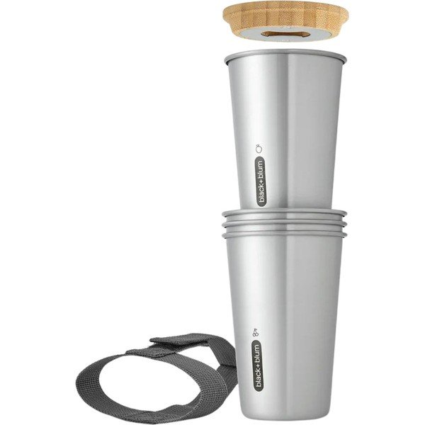 Чаша за път от неръждаема стомана в сребрист цвят 500 ml – Black + Blum-image-3