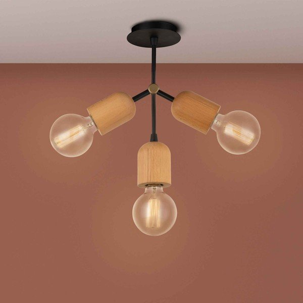 Висяща лампа в черен/естествен цвят Dna - Squid Lighting-image-1