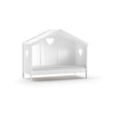 Бяло детско легло къща от масивен бор 90x200 cm AMORI – Vipack