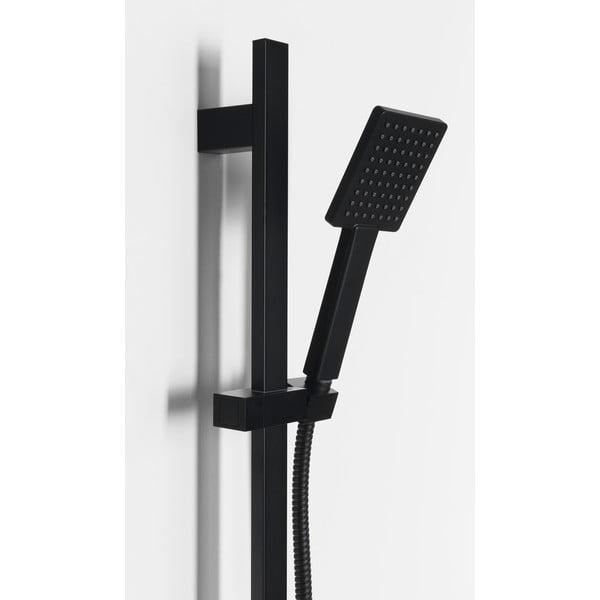 Матово-черен душ комплект от неръждаема стомана с ръчен душ и подвижен държач 70 cm – Sapho-image-1