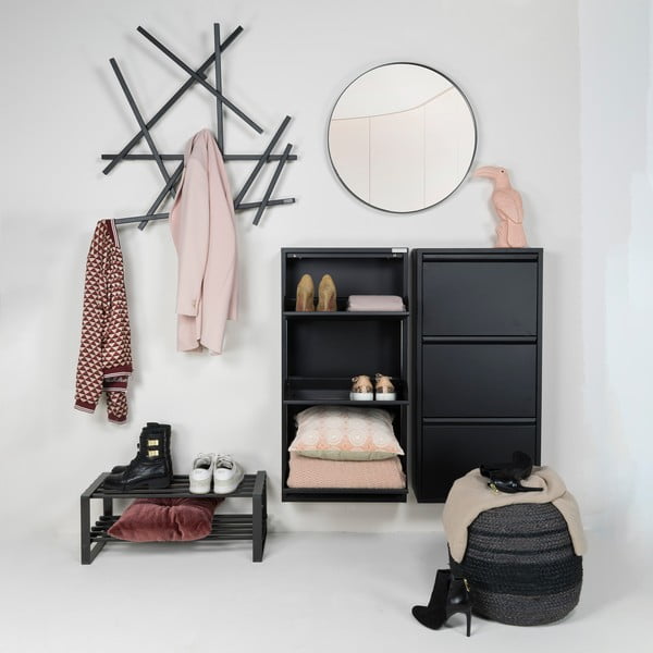 Черна метална стенна закачалка 79 cm Matches – Spinder Design-image-1