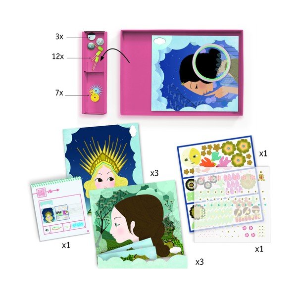 Комплект от 3 светещи картини Royal Crown - Djeco-image-3