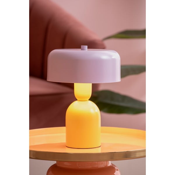 Жълта/лилава настолна лампа (височина 24 cm) Double Funky – Leitmotiv-image-1