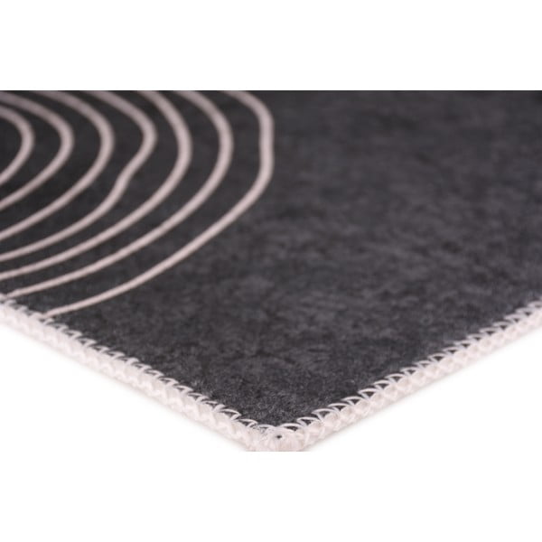 Антрацитен миещ се килим 160x230 cm - Vitaus-image-2