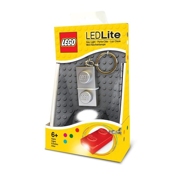 Svítící kostička LEGO, stříbrná