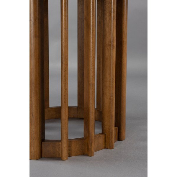 Кръгла трапезна маса с орехов плот ø 120 cm Barlet – Dutchbone-image-1