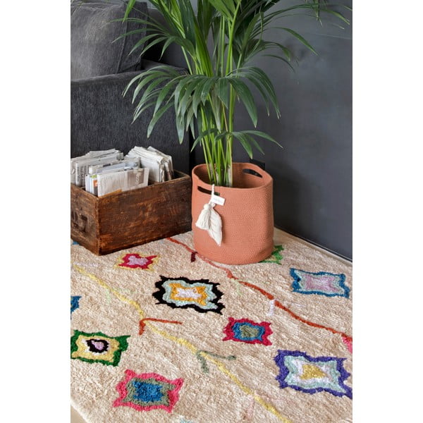 Кремав ръчно изработен памучен килим подходящ за пране 170x240 cm Kaarol – Lorena Canals-image-3