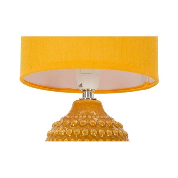 Керамична настолна лампа в цвят горчица с текстилен абажур (височина 30,5 cm) Points – Mauro Ferretti-image-4