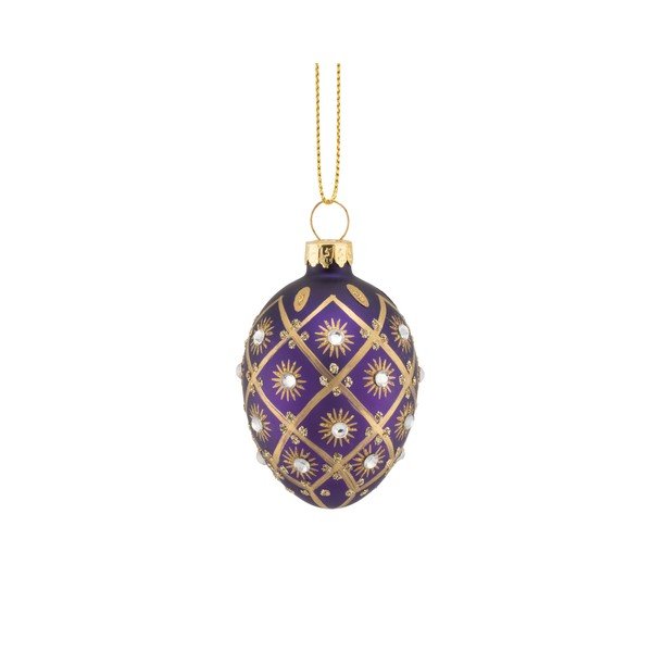 Стъклени коледни топки в комплект 4 бр. 4 cm Diamante Oval – Sass & Belle-image-2