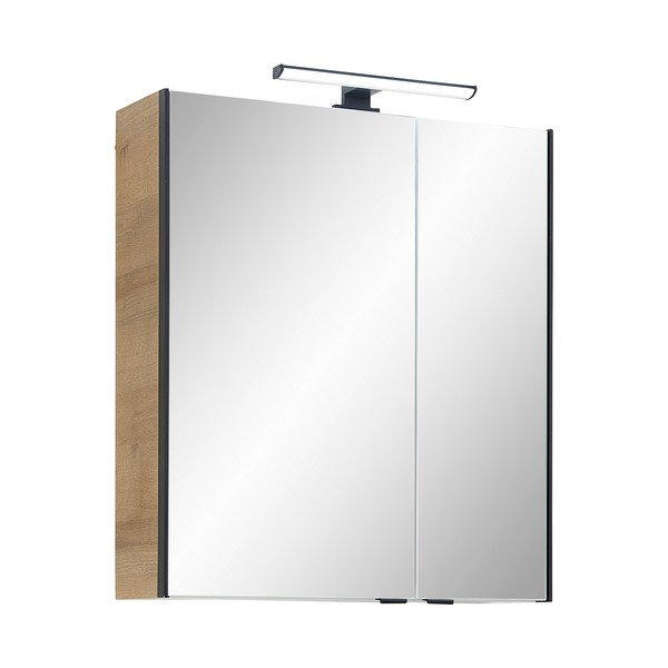 Шкаф за баня от декор от дъб  в естествен цвят 70x60 cm Quickset 395 – Pelipal-image-2