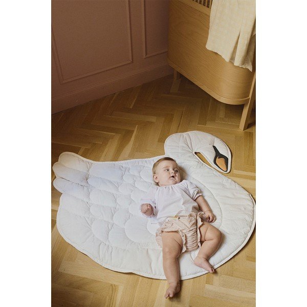 Кремаво детско килимче за игра 100x110 cm Swan – Lorena Canals-image-1