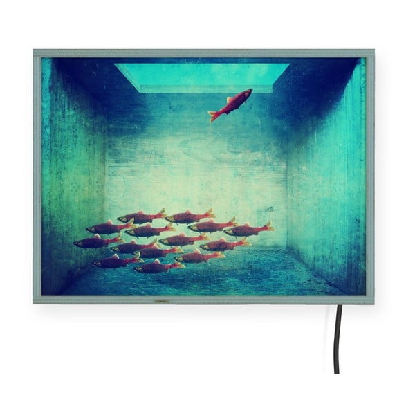 Лека декорация за стена , 40 x 30 cm Free Fish - Surdic