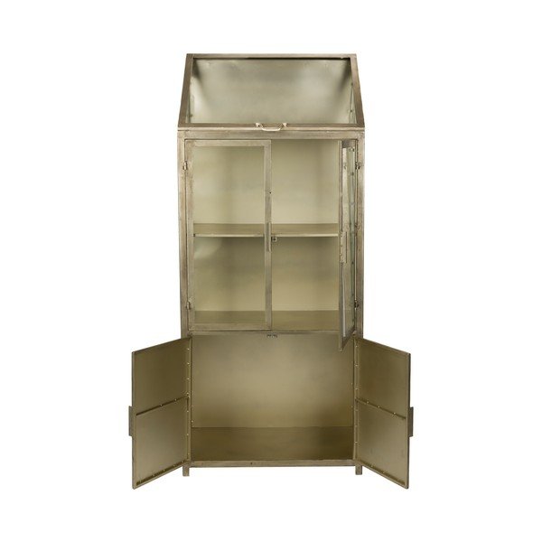 Сива метална витрина 64x151x35 cm Monviso – Dutchbone-image-3