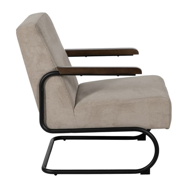 Кафяво-сиво шенилово кресло Industra – Ixia-image-2