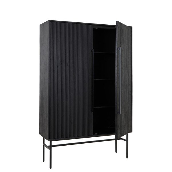 Черно шкафче от масивно манго 120x180 cm Abage – Light & Living-image-3