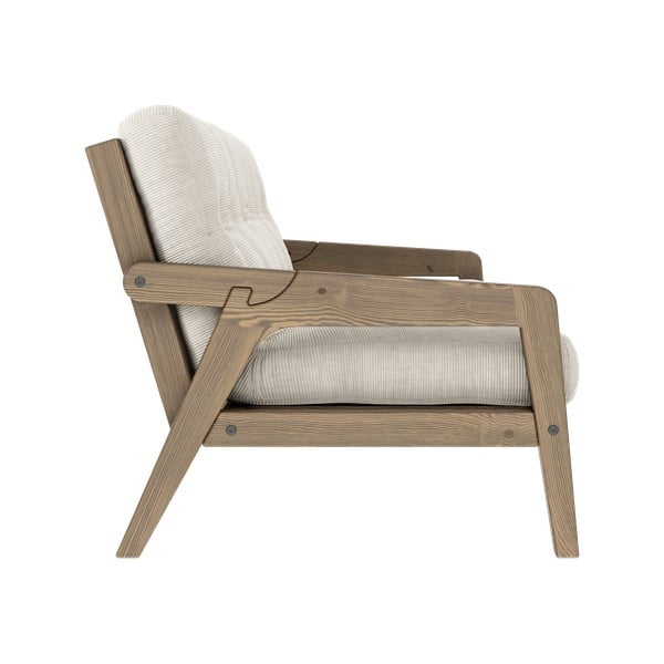 Бежов велурен разтегателен диван 204 cm Grab - Karup Design-image-4