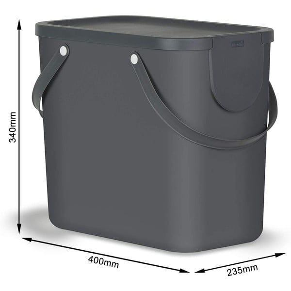 Кошче за отпадъци от рециклирана пластмаса 25 л Albula - Rotho-image-3