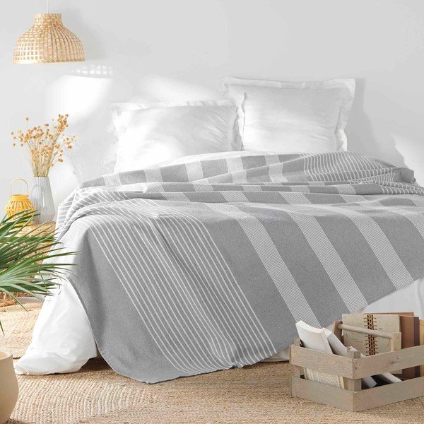 Сиво покривало за легло 240x260 cm Adele – douceur d'intérieur-image-1