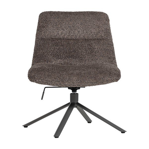 Кафяво въртящо се кресло от прежда с примки от букле Soren – WOOOD-image-2