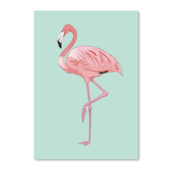 Plakát Americanflat Flamingo, 30 x 42 cm