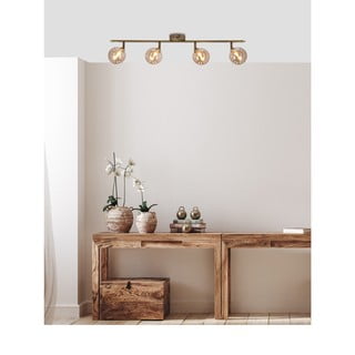 Лампа за таван в бронзов цвят със стъклен абажур ø 10 cm Rodia - Candellux Lighting