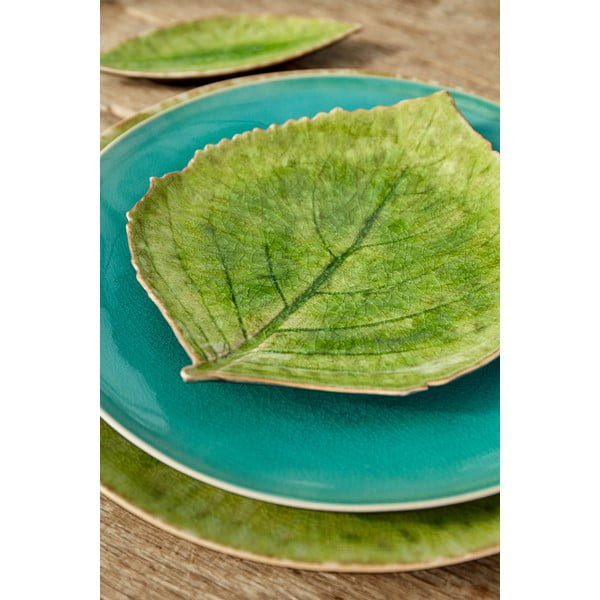 Зелена керамична чиния , 19 x 22 cm Riviera - Costa Nova-image-1