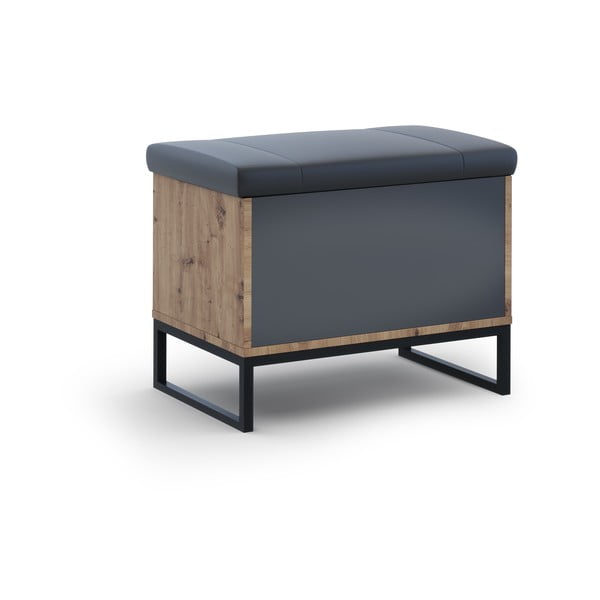 Шкаф за обувки в дъбов декор с пейка Olis - Cosmopolitan Design-image-4