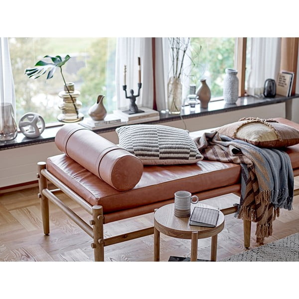 Кремав килим със смес от памук 150x210 cm Saxo – Bloomingville-image-1