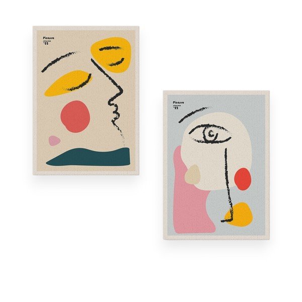 Картини в комплект от 2 бр. 50x70 cm Faces – Wallity